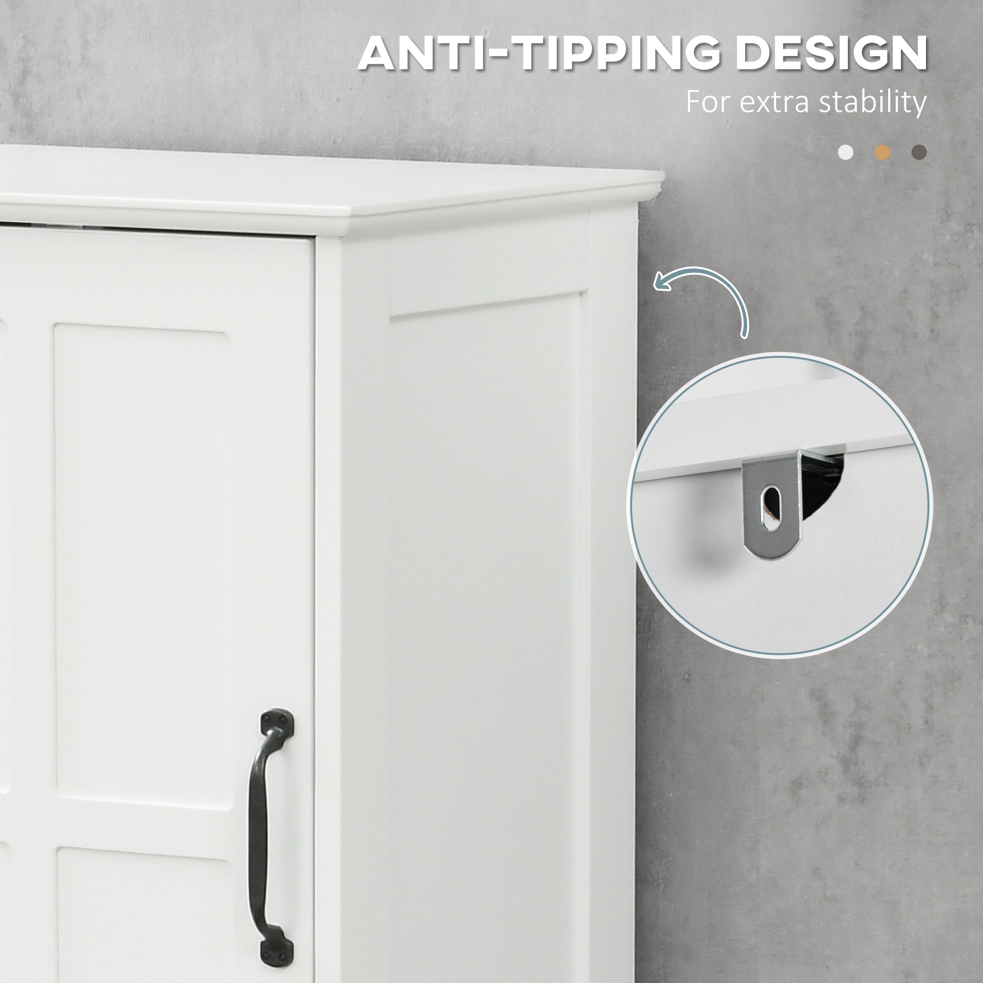 White Corner Bathroom Cabinet