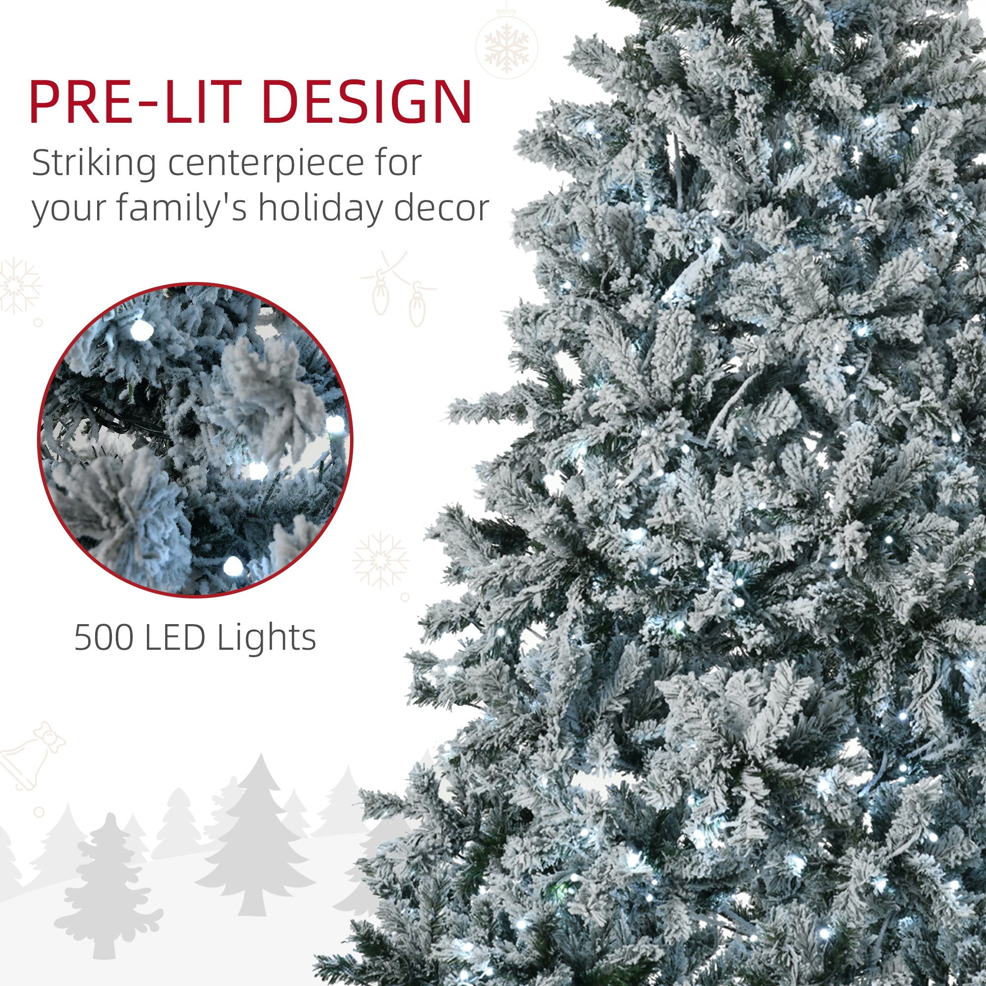 Flocked LED Christmas Tree