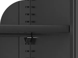 72-Inch Black Steel Storage Cabinet