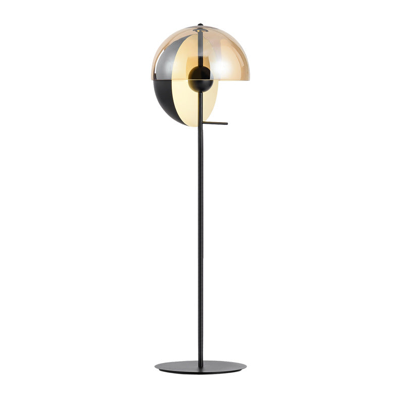 Amber Glass Floor Lamp For Living Or Bedroom