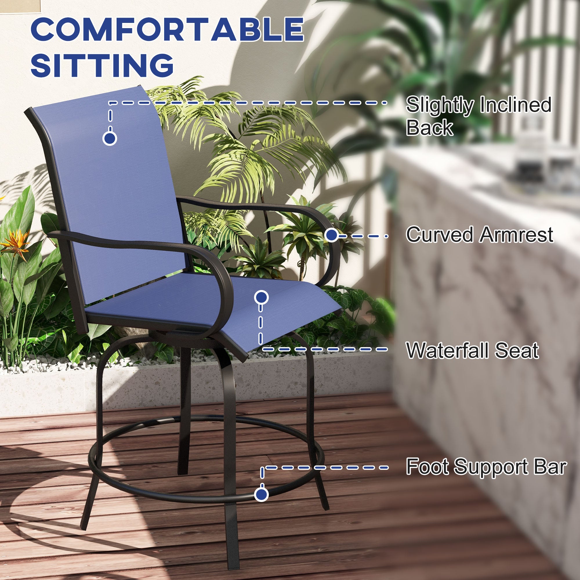 Swivel Outdoor Bar Stools