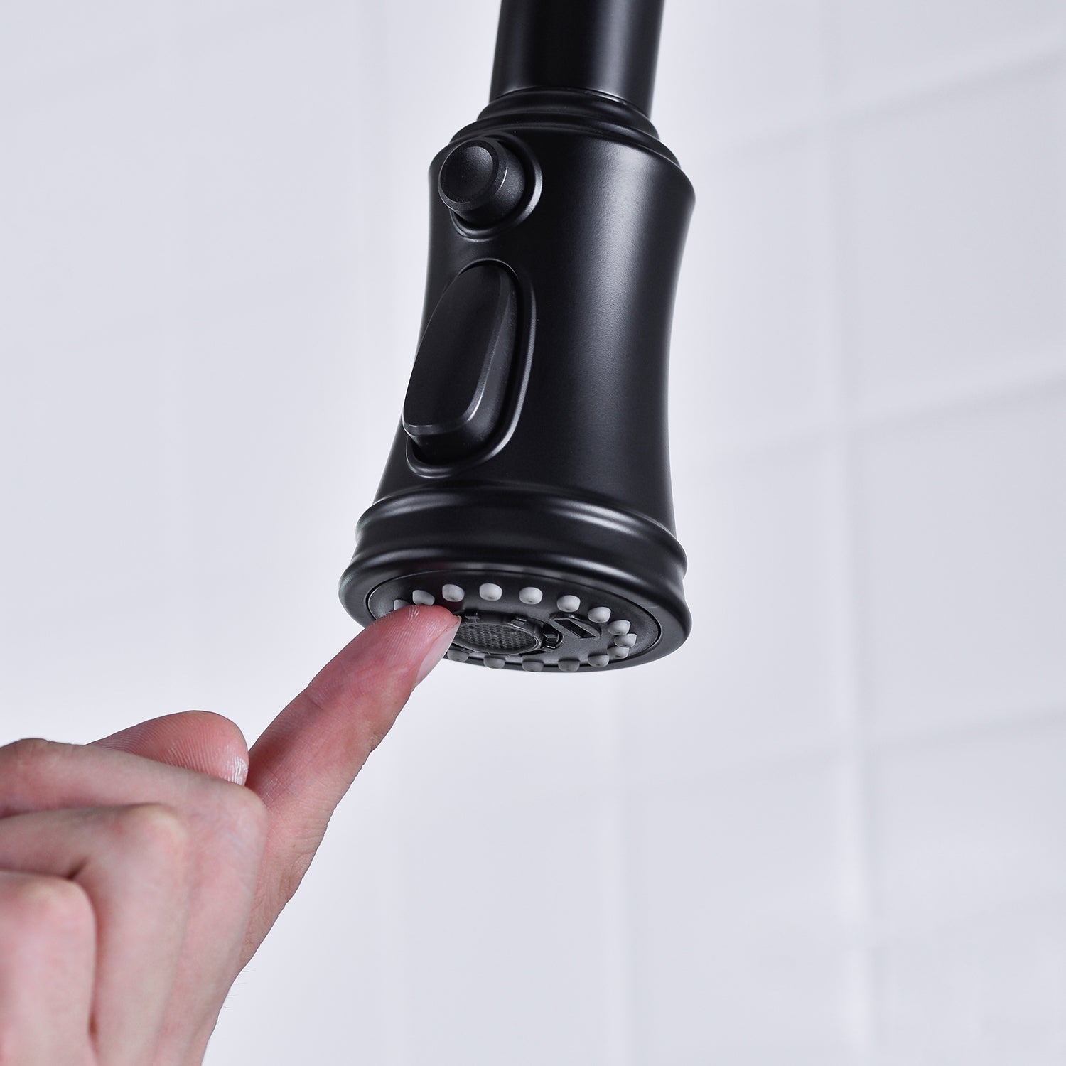 Matte Black Dual-Handle Kitchen Faucet