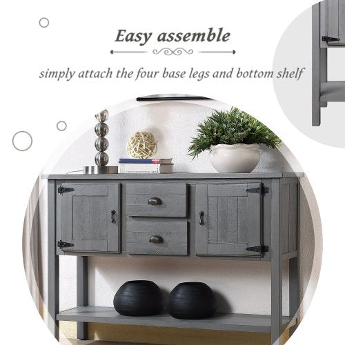 Rustic Wood Sideboard Table