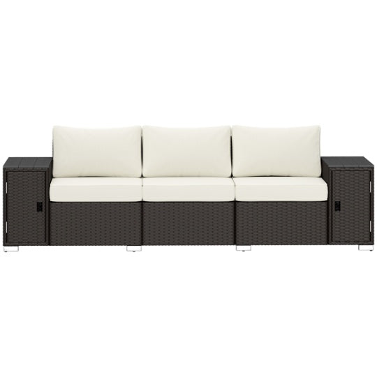 Grey Woven Outdoor Sofa