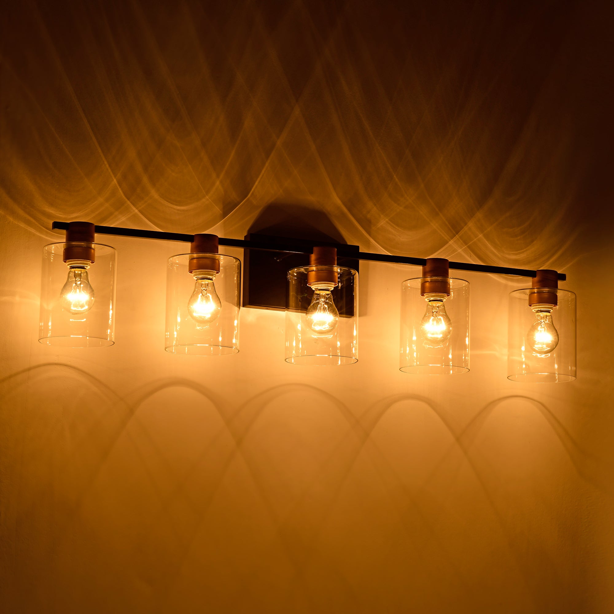 Black Vintage Glass Light