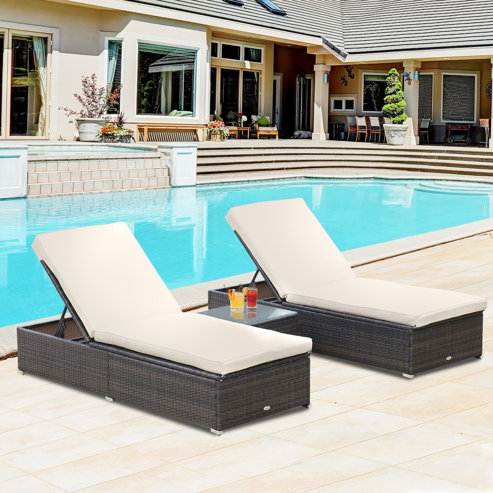 Adjustable Chaise Lounge Set