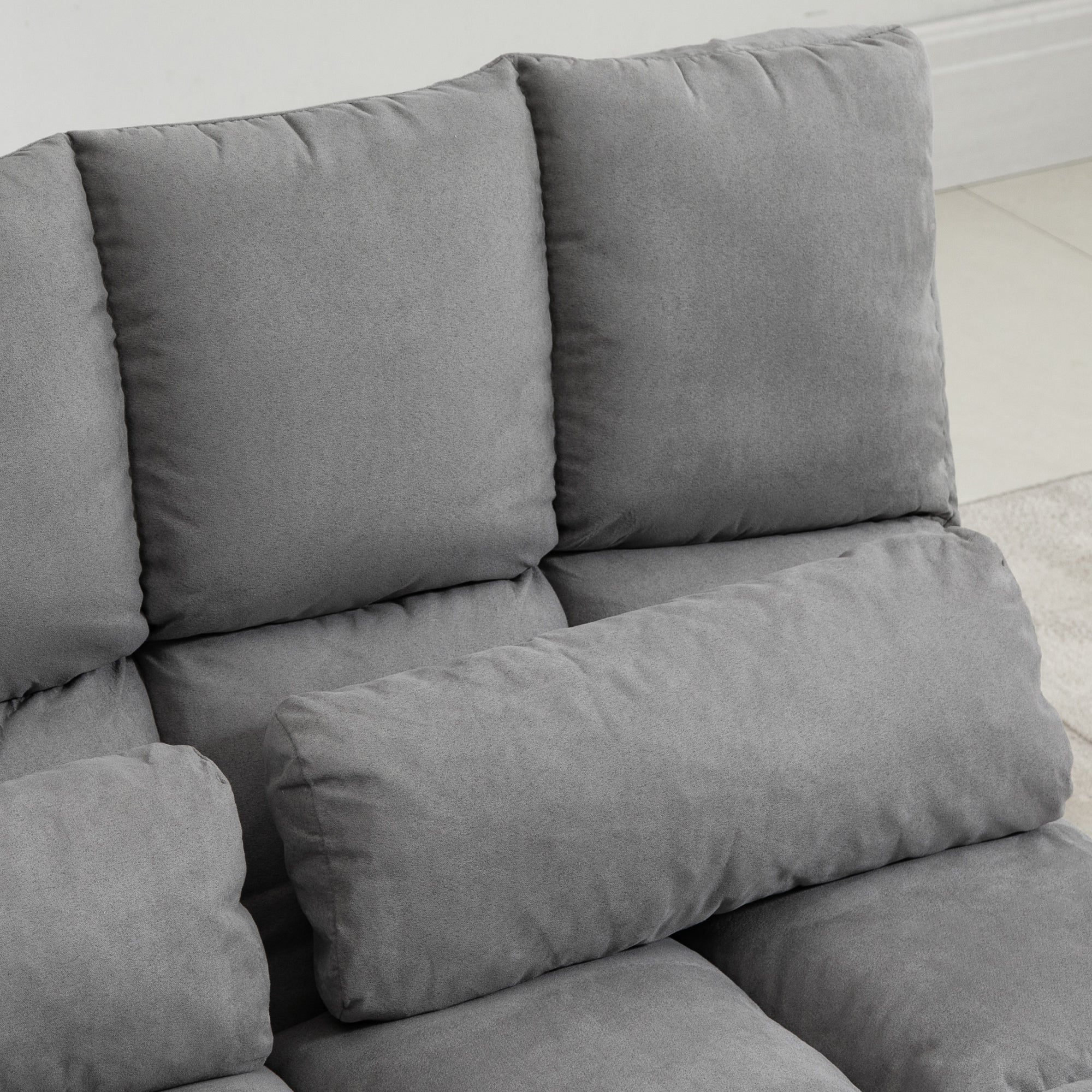 Gray Convertible Sofa Chair
