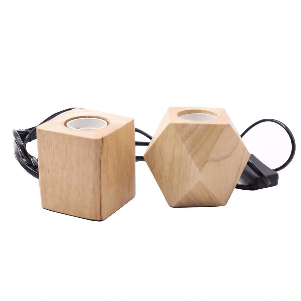 Wooden Retro Lamp Holder