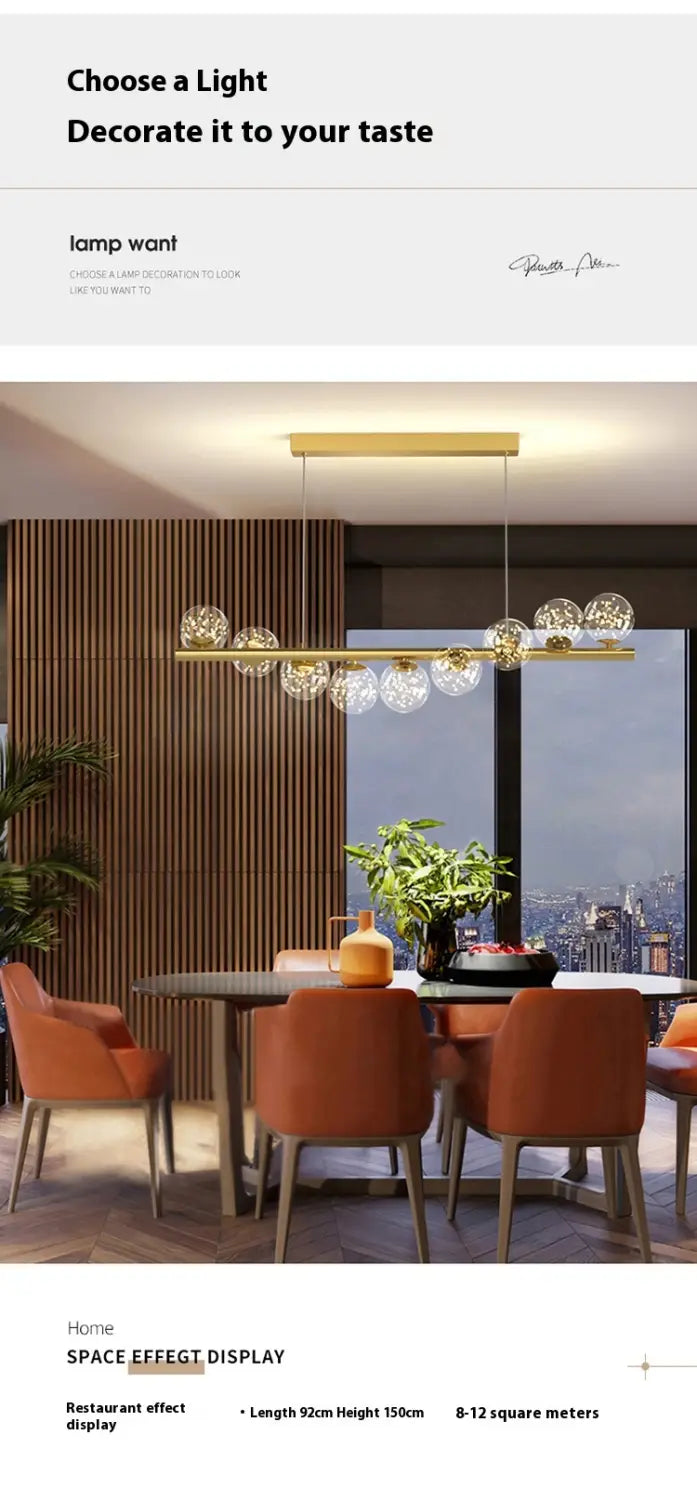 Dining Room Chandelier Creative 3D Long Chandelier