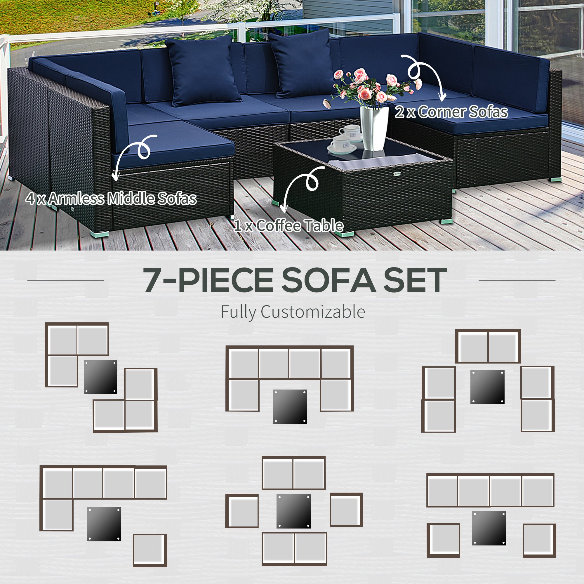 Rattan Patio Furniture Set