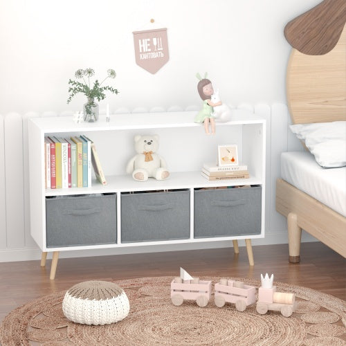 White Fabric Kids Bookshelf