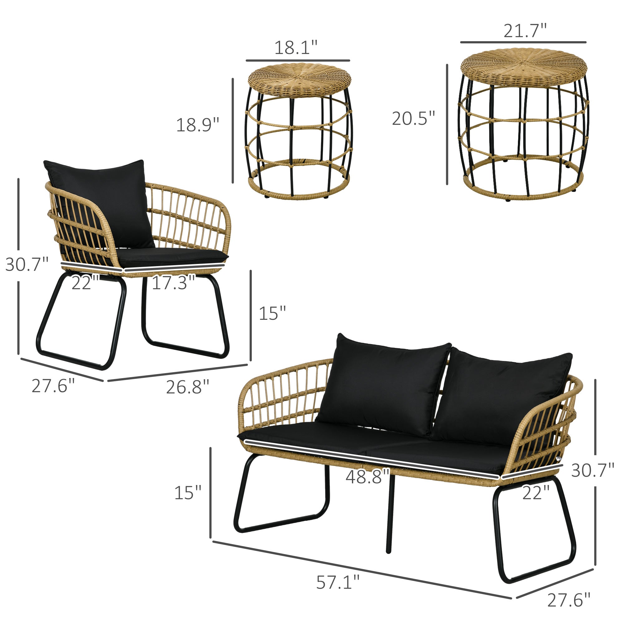 Outdoor Lounge Furniture Set