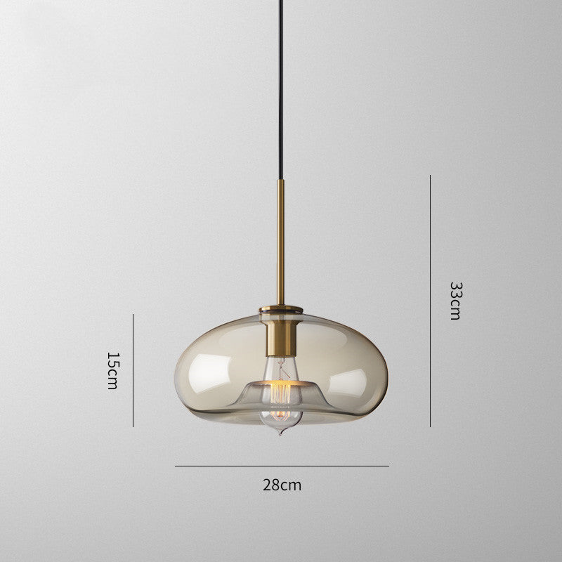 Nordic Glass Iron Chandelier