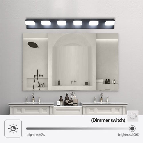 Modernos 6 Luces Negras LED Espejo de Maquillaje para Baño y Tocador Plataformas No Disponibles - Temu