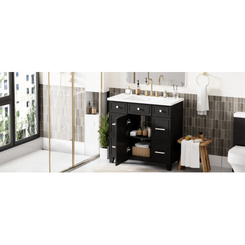 Black Shaker Vanity Cabinet