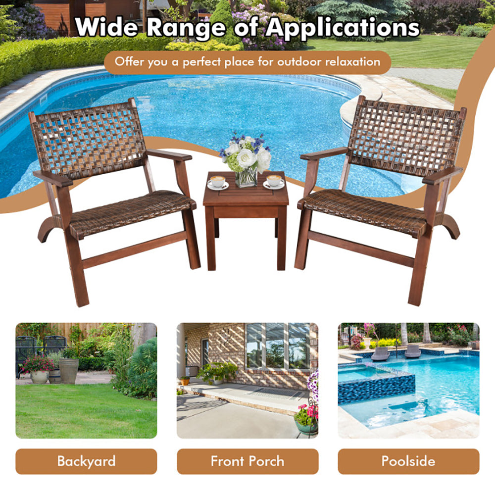 Wooden Patio Furniture Set Outdoor Relaxation