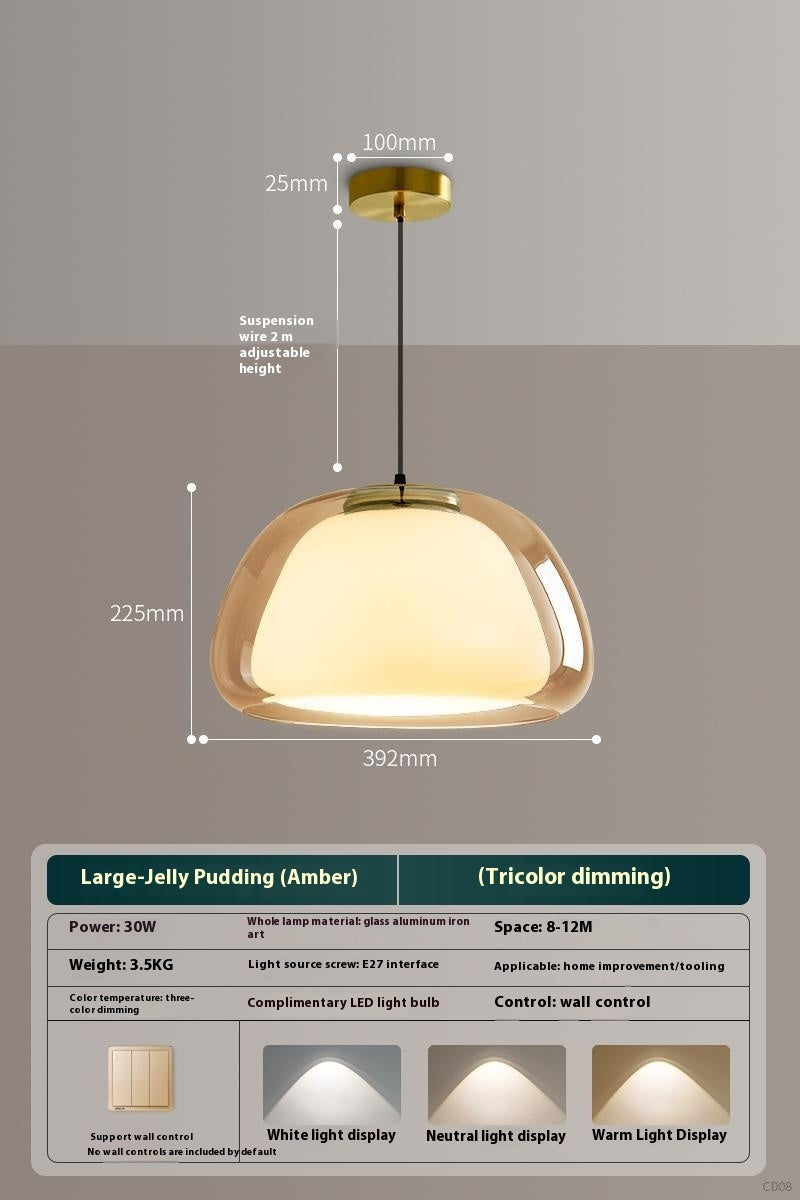 Cream Glass Chandelier