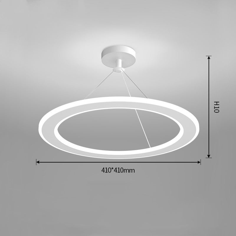 White Circular Iron Chandelier