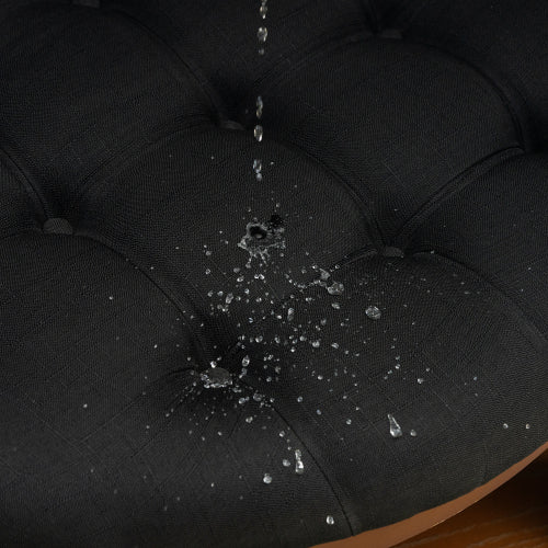 Linen Round Ottoman Table