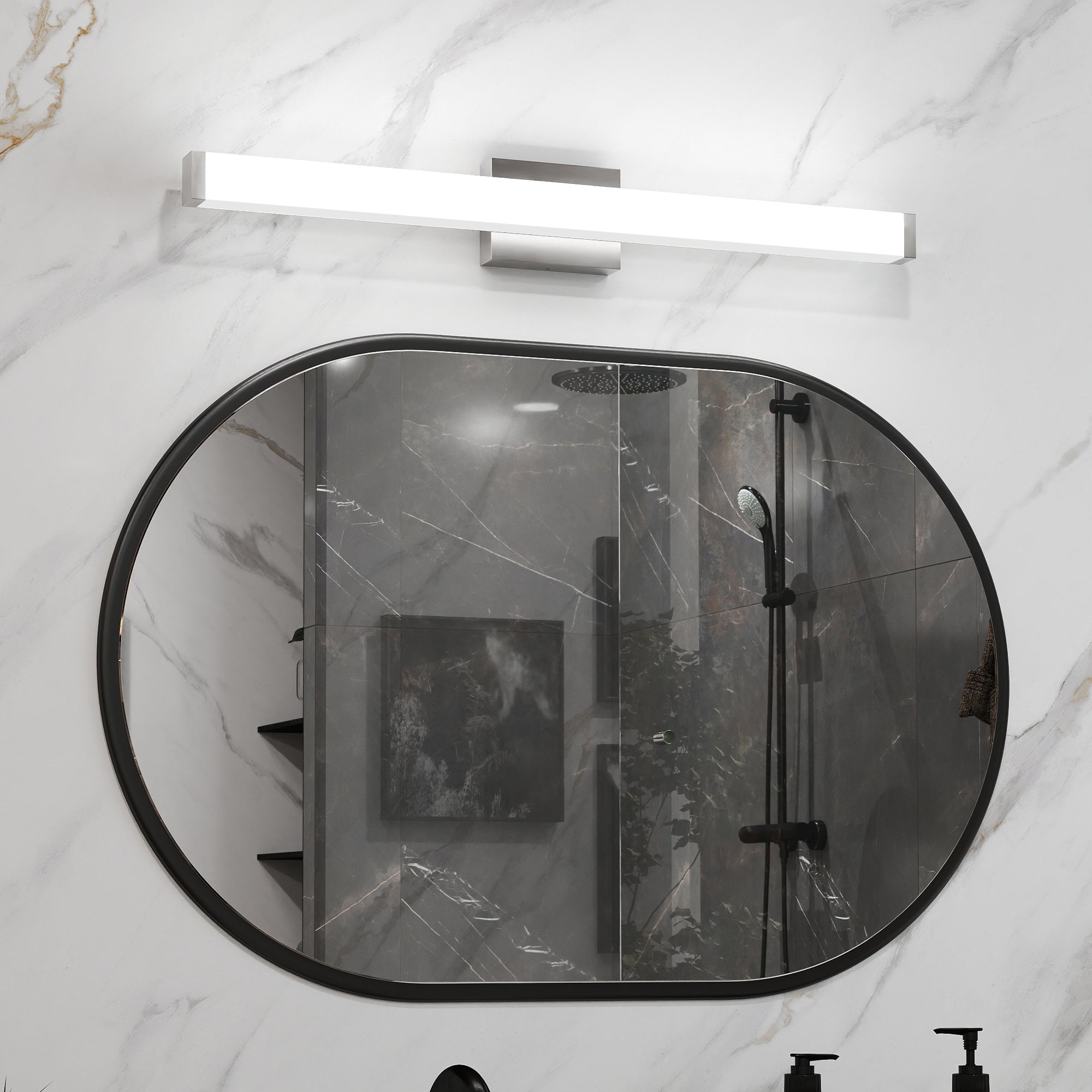 Nickel Modern Vanity Light