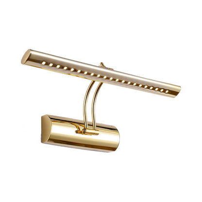 Aplique de pared LED moderno de metal de 16"/21,5" para baño, acabado dorado