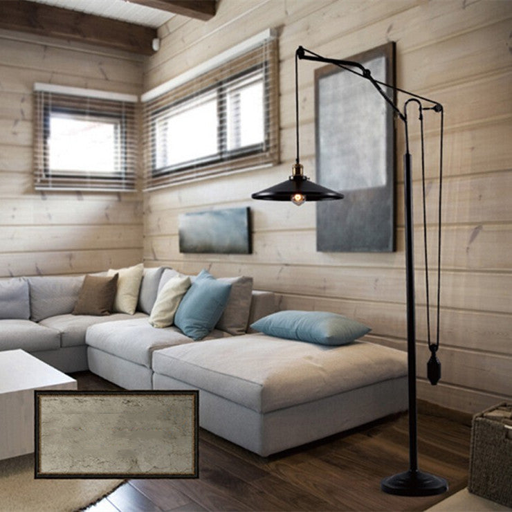 Vintage Iron Floor Lamp American Living Room