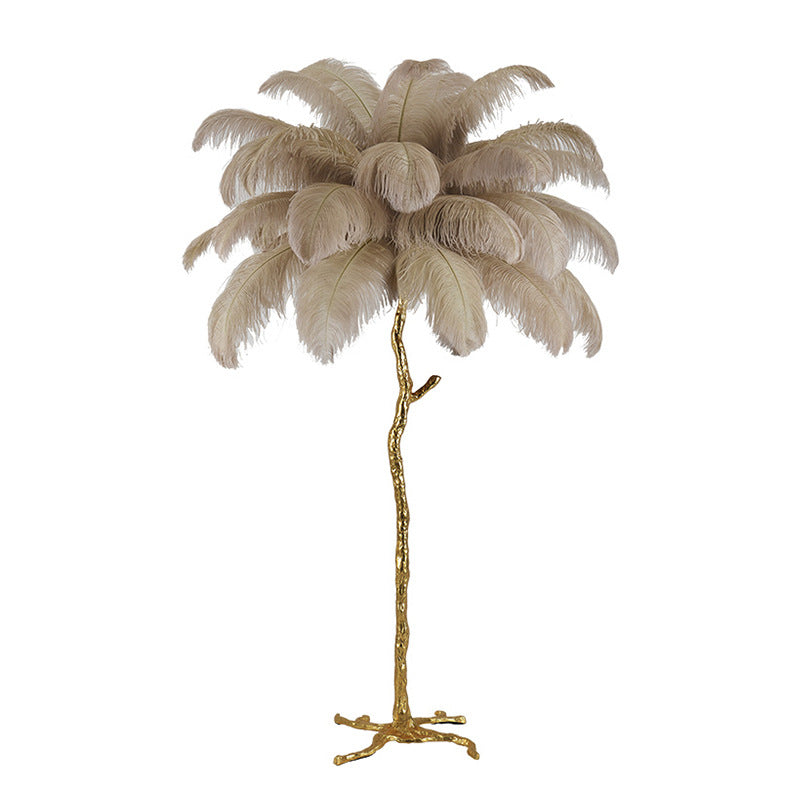 Copper Feather Floor Lamp