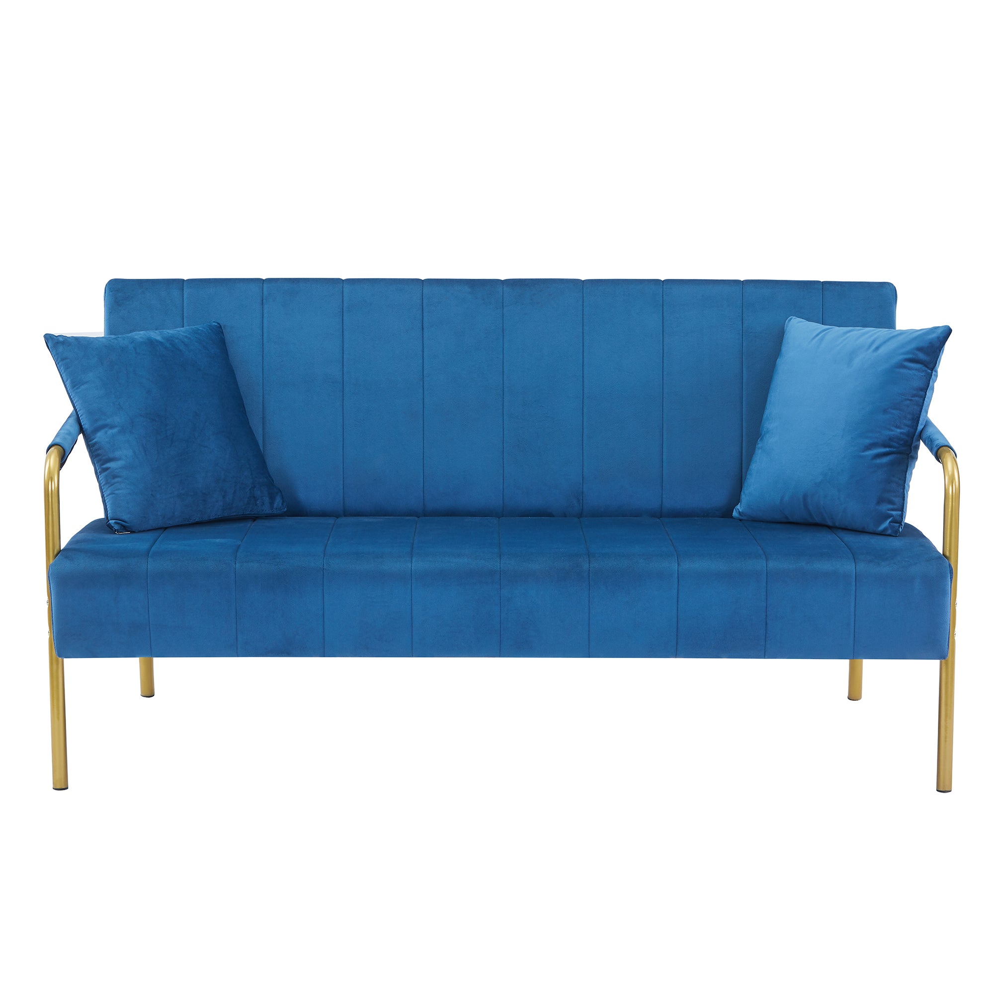 Grey Velvet Loveseat Sofa