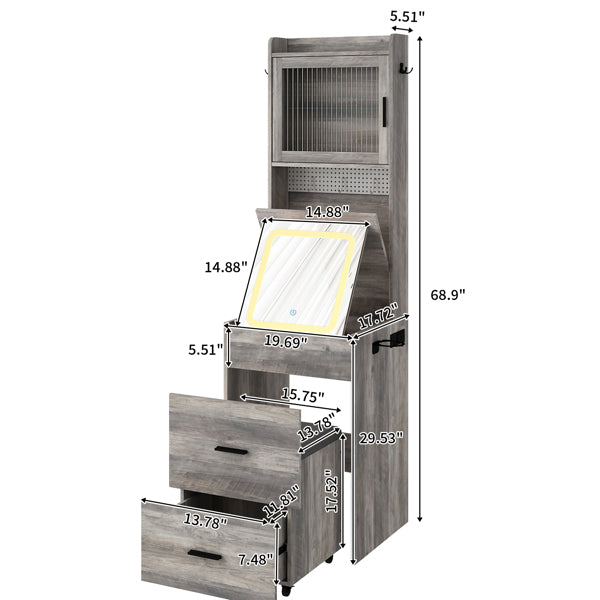 Gray Hemp Vanity Table