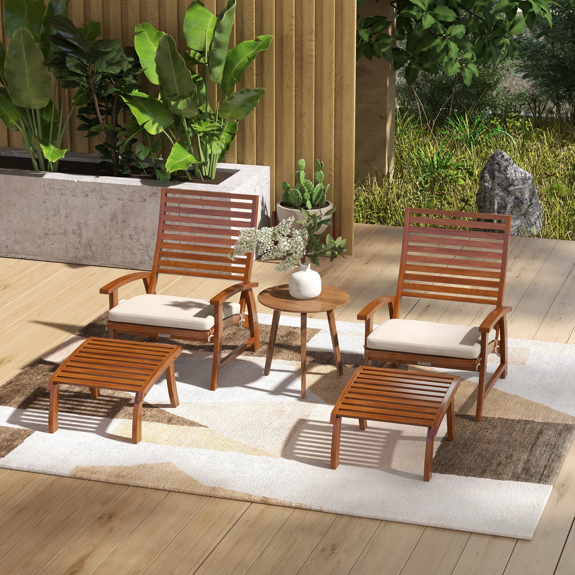 4-teiliges Terrassenmöbel-Set