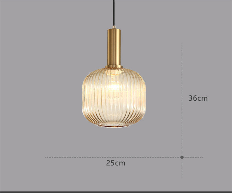 Bedroom Bedside Simple Bar Glass Chandelier Retro Lamps