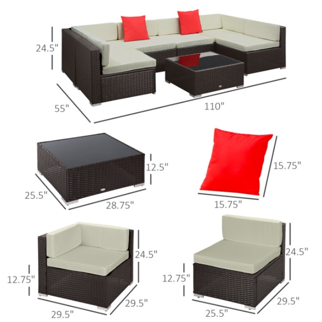 Pieces Patio Furniture Set