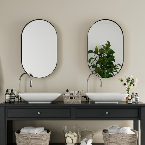 Metal Oval Wall Cabinet Recessed Adjustable Shelf
