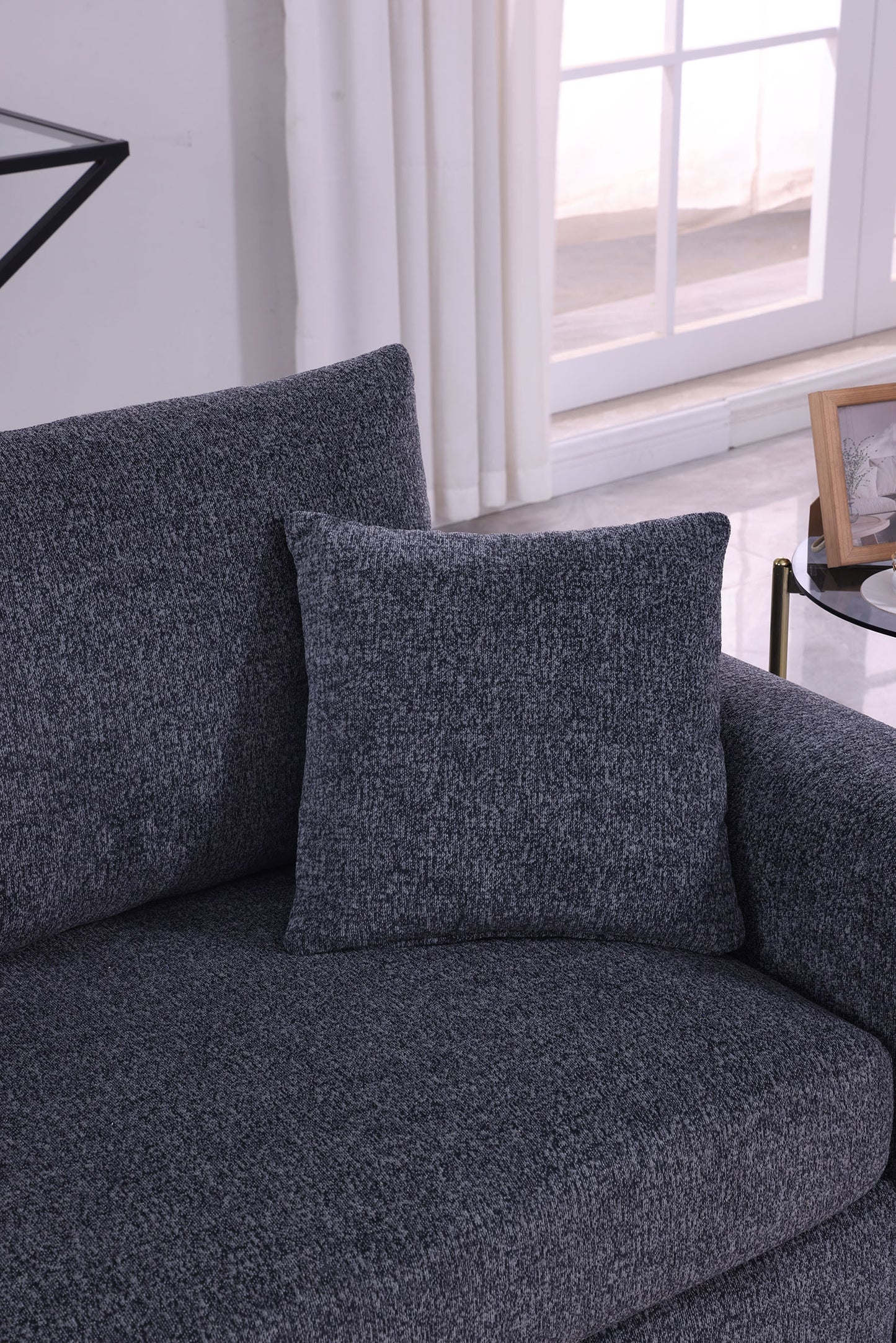 Modern Minimalist Comfortable Fabric GREY Sofa