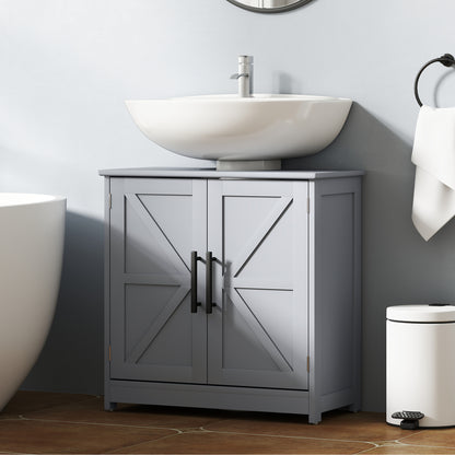 Farmhouse Pedestal Sink Storage Cabinet