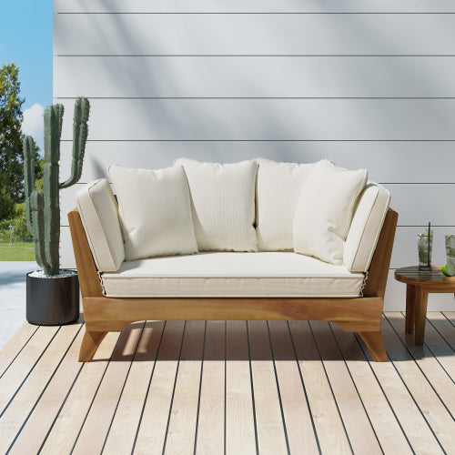 Teak Fabric Sofa Bed