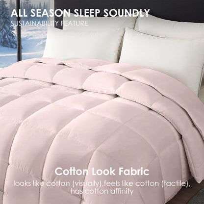 Pink Extra Large Plump Thick Duvet - Enhanced Warmth & Skin-friendly Comfort. Fits Single/double Beds. Luxury Hotel-grade Insert For Bedroom Use. Perfect Christmas Gift Replacement.