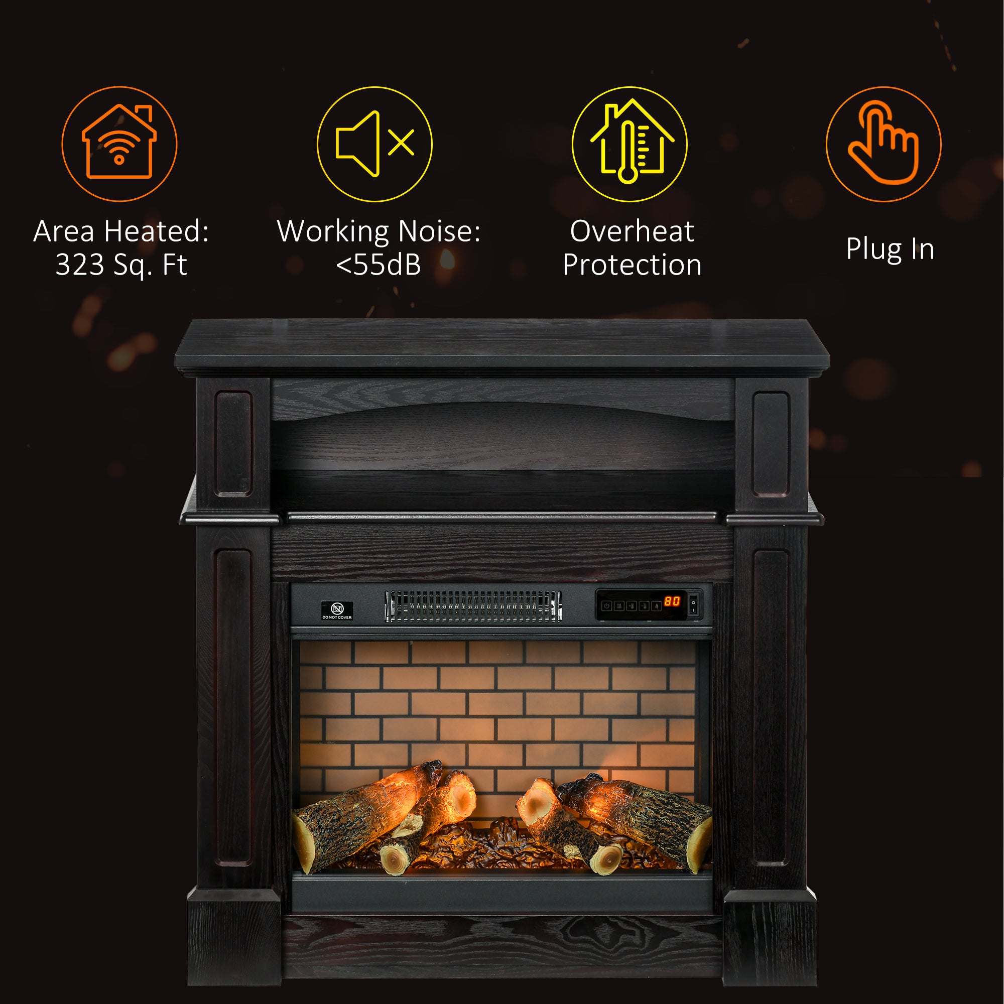 Modern Electric Fireplace Mantel