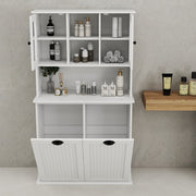 White MDF Laundry Cabinet