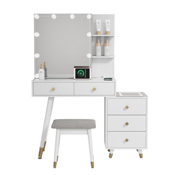 White Nordic Vanity Table