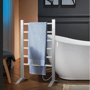 Calentador de Toallas Eléctrico para Baño, Calentador de Toallas Montado en la Pared, 6 Barras de Acero Inoxidable para Secado