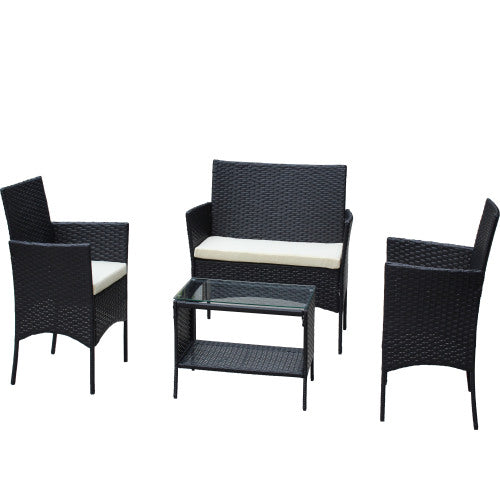 Natural Rattan Patio Set