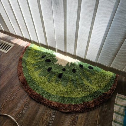 Kiwi Fruit Bath Mats Cute Bathroom Rugs, Particularly Absorbent