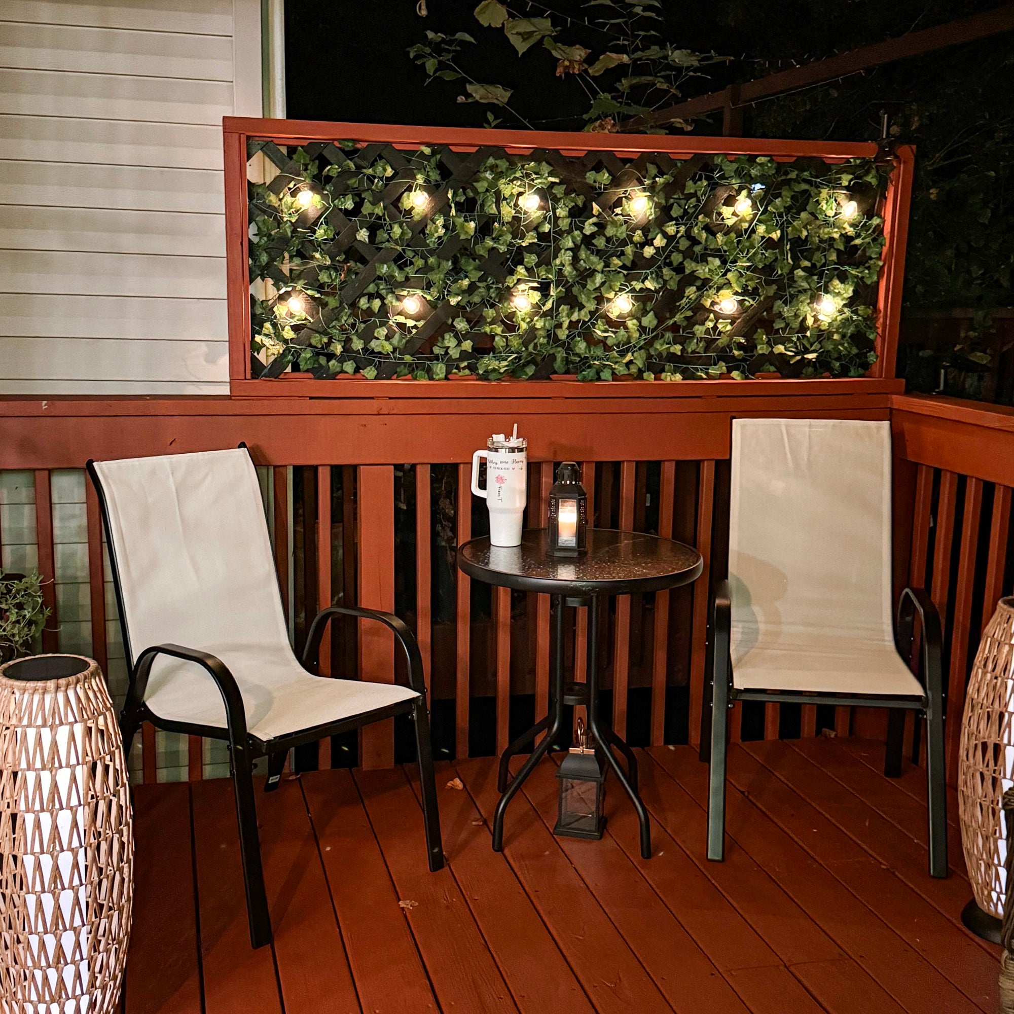 Compact Outdoor Bistro Set Gray Garden Style