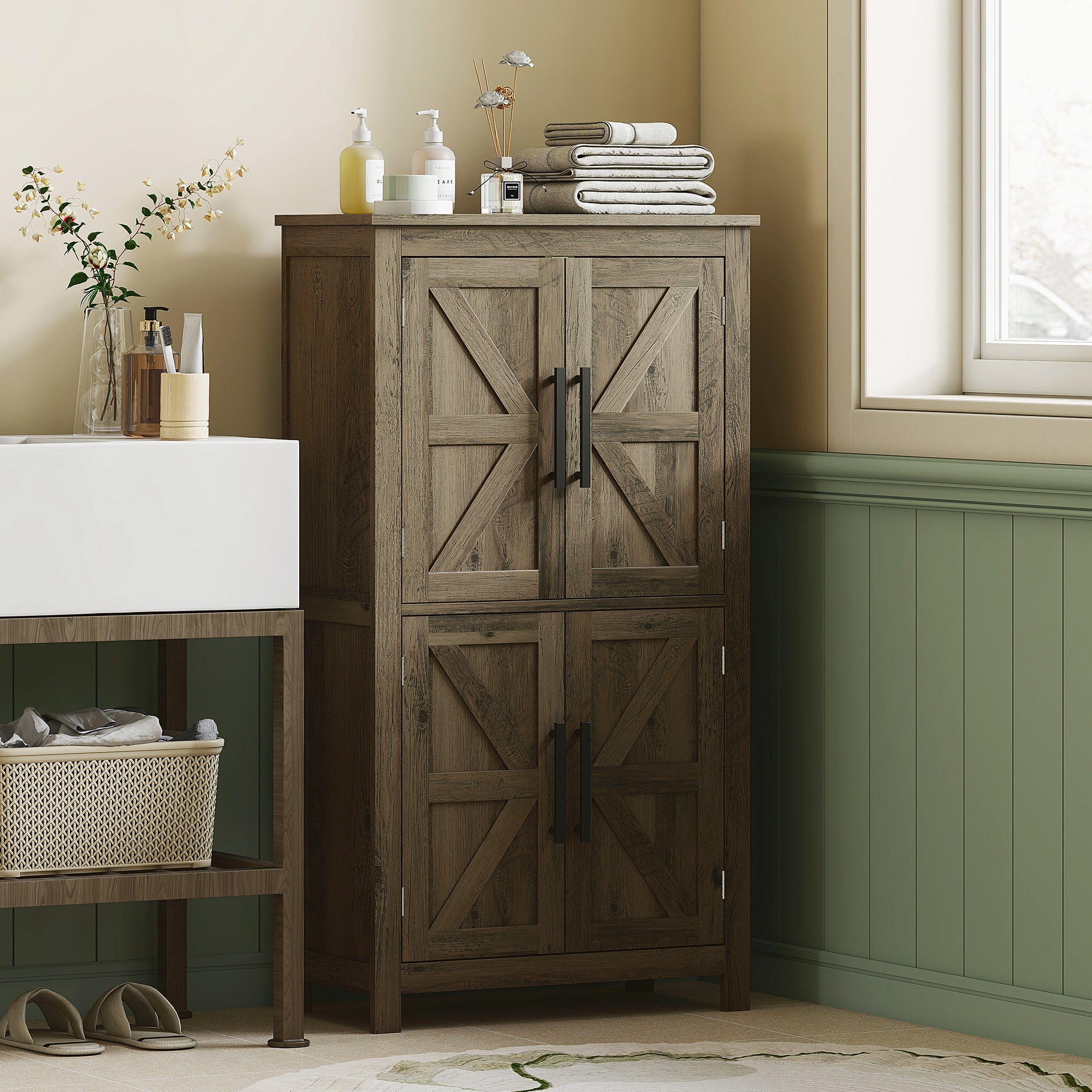 Grey Modern Storage Cabinet