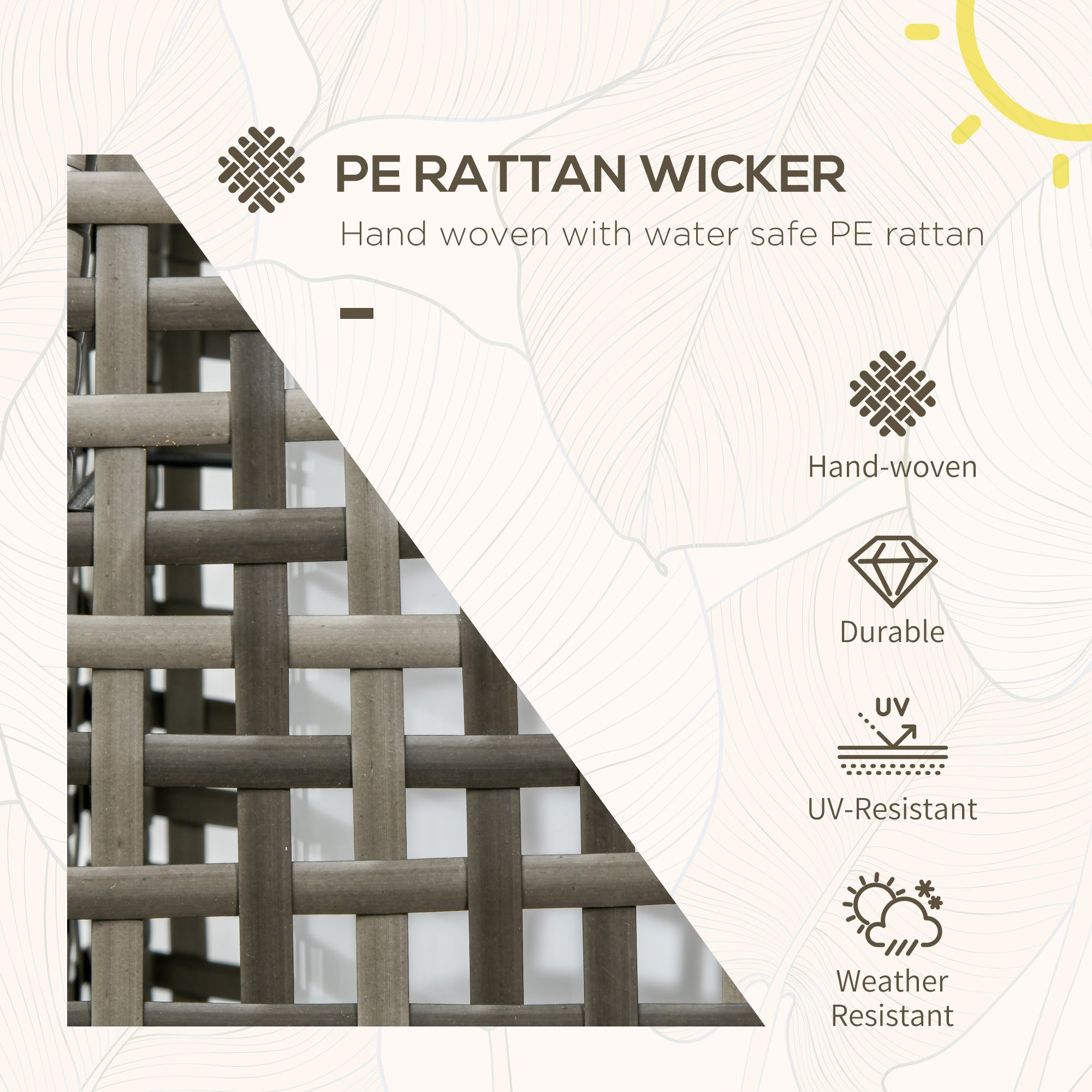 Wicker Solar Floor Lamp