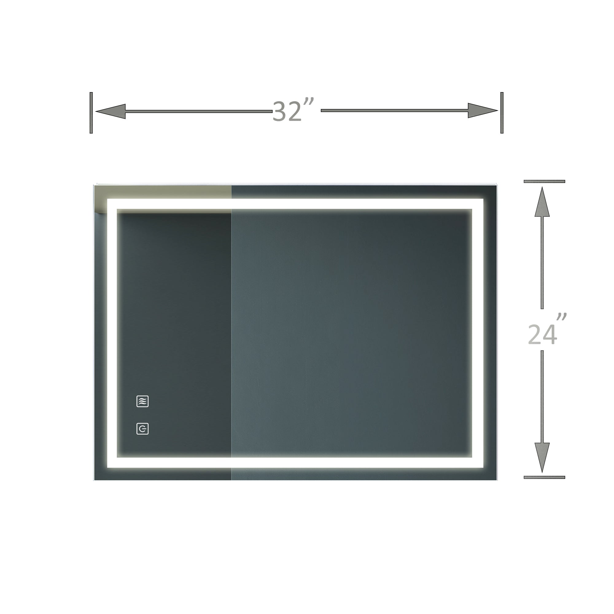 Dimmable LED Vanity Mirror