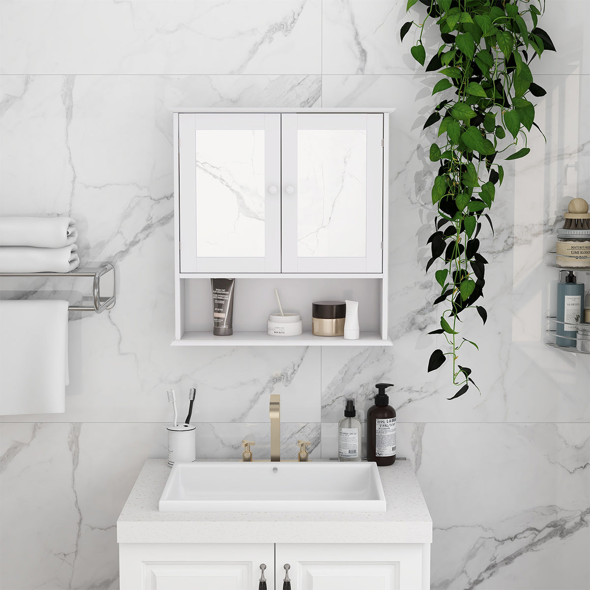 Mirror Door Storage Cabinet