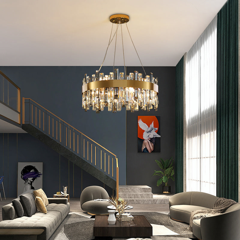 Simple Crystal Living Chandelier