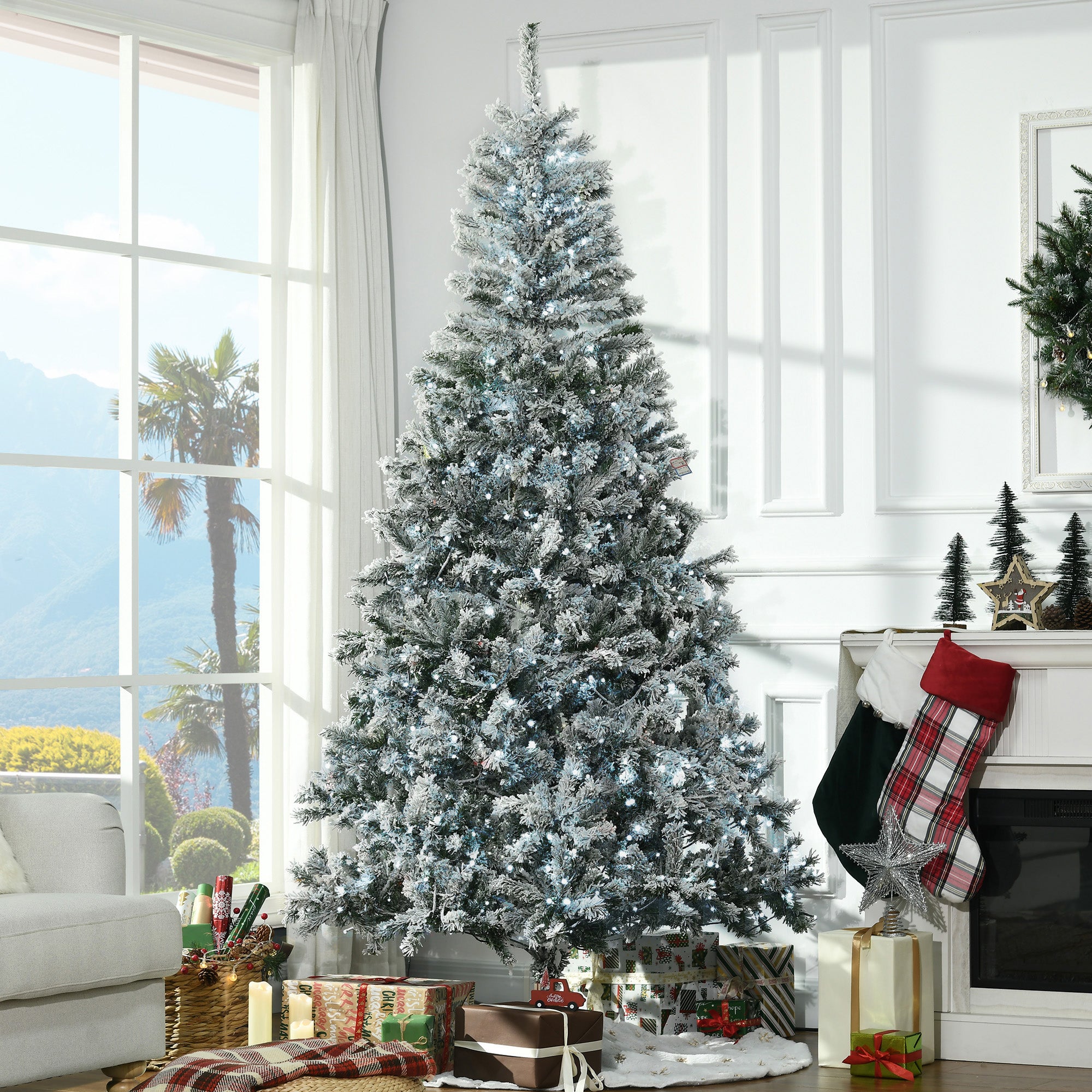 Flocked LED Christmas Tree